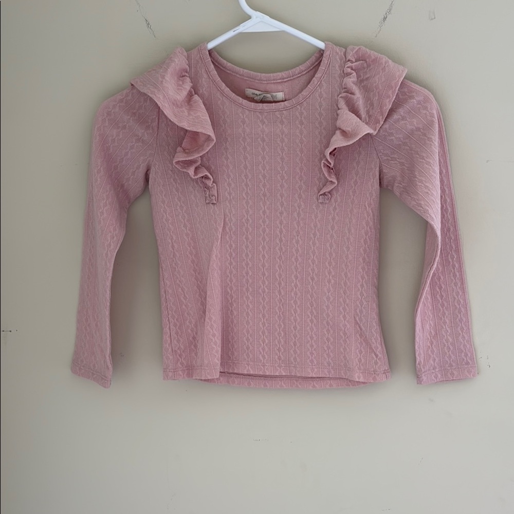 Pink Ruffled Kids Top